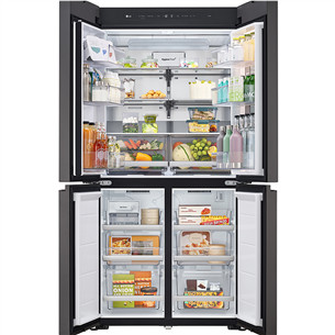 SBS-Šaldytuvas  LG MoodUP, 617 L, aukštis 187 cm, pilkas/baltas   Prekė-GMV960NNME.ANNQEUR