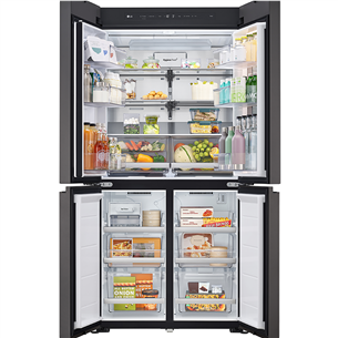 SBS-Šaldytuvas  LG MoodUP, 617 L, aukštis 187 cm, pilkas/baltas   Prekė-GMV960NNME.ANNQEUR