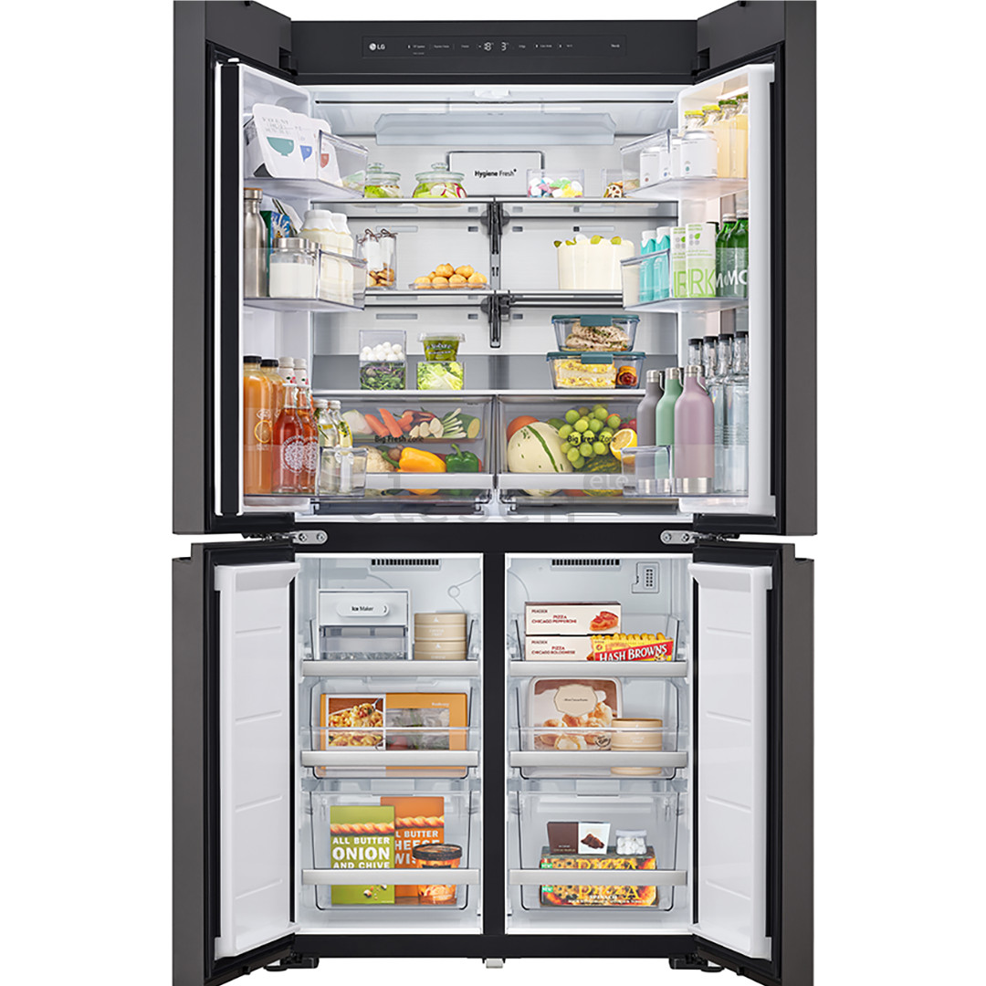 SBS-Šaldytuvas  LG MoodUP, 617 L, aukštis 187 cm, pilkas/baltas   Prekė-GMV960NNME.ANNQEUR