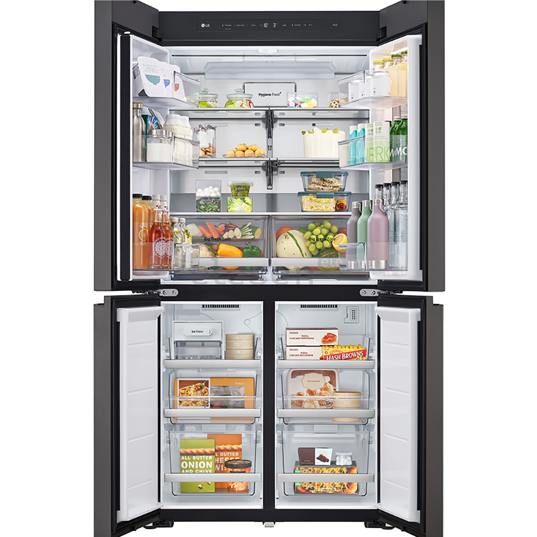 SBS-Šaldytuvas  LG MoodUP, 617 L, aukštis 187 cm, pilkas/baltas   Prekė-GMV960NNME.ANNQEUR