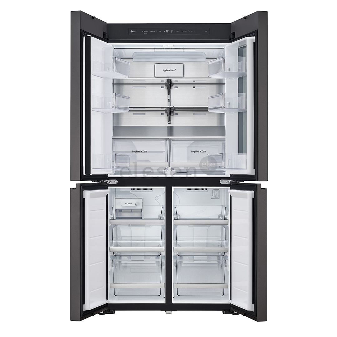 SBS-Šaldytuvas  LG MoodUP, 617 L, aukštis 187 cm, pilkas/baltas   Prekė-GMV960NNME.ANNQEUR