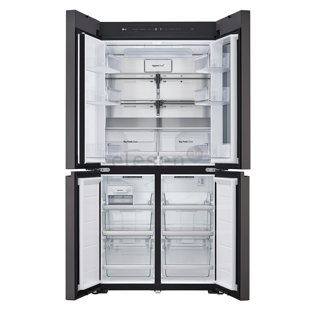 SBS-Šaldytuvas  LG MoodUP, 617 L, aukštis 187 cm, pilkas/baltas   Prekė-GMV960NNME.ANNQEUR