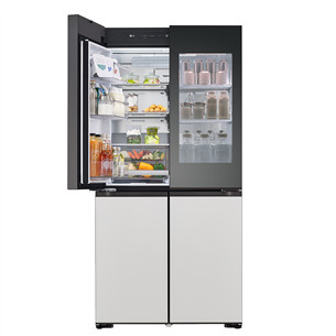 SBS-Šaldytuvas  LG MoodUP, 617 L, aukštis 187 cm, pilkas/baltas   Prekė-GMV960NNME.ANNQEUR