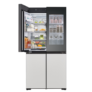 SBS-Šaldytuvas  LG MoodUP, 617 L, aukštis 187 cm, pilkas/baltas   Prekė-GMV960NNME.ANNQEUR