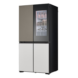 SBS-Šaldytuvas  LG MoodUP, 617 L, aukštis 187 cm, pilkas/baltas   Prekė-GMV960NNME.ANNQEUR