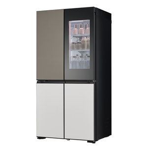 SBS-Šaldytuvas  LG MoodUP, 617 L, aukštis 187 cm, pilkas/baltas   Prekė-GMV960NNME.ANNQEUR