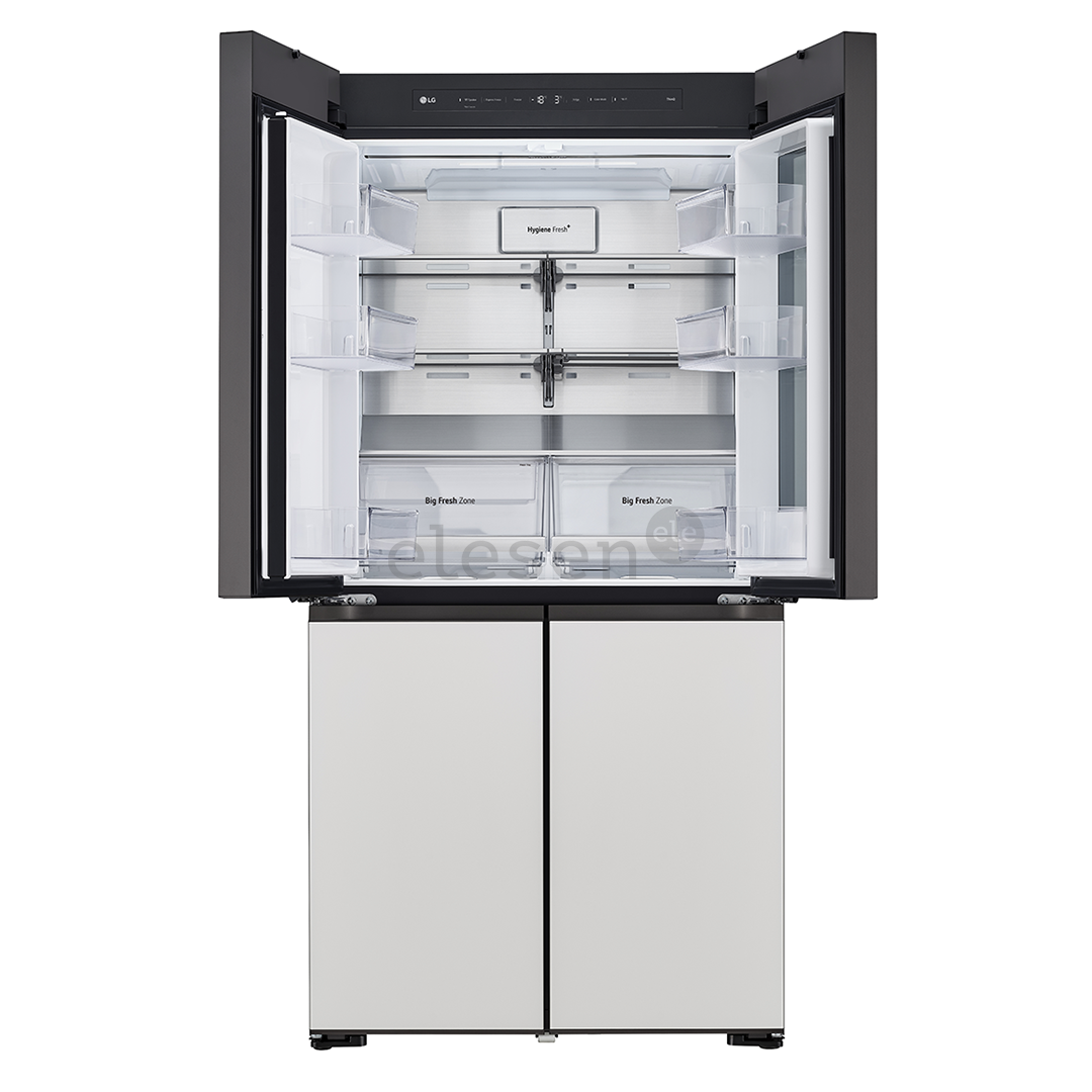 SBS-Šaldytuvas  LG MoodUP, 617 L, aukštis 187 cm, pilkas/baltas   Prekė-GMV960NNME.ANNQEUR