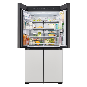 SBS-Šaldytuvas  LG MoodUP, 617 L, aukštis 187 cm, pilkas/baltas   Prekė-GMV960NNME.ANNQEUR