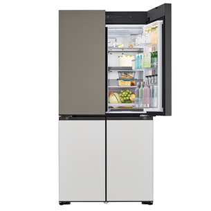 SBS-Šaldytuvas  LG MoodUP, 617 L, aukštis 187 cm, pilkas/baltas   Prekė-GMV960NNME.ANNQEUR