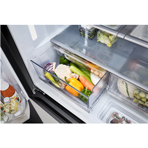 SBS-Šaldytuvas  LG MoodUP, 617 L, aukštis 187 cm, pilkas/baltas   Prekė-GMV960NNME.ANNQEUR