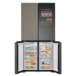 SBS-Šaldytuvas  LG MoodUP, 617 L, aukštis 187 cm, pilkas/baltas   Prekė-GMV960NNME.ANNQEUR