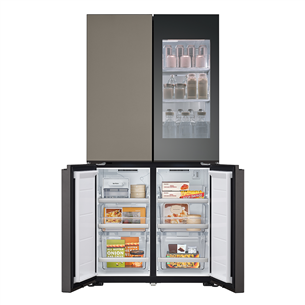 SBS-Šaldytuvas  LG MoodUP, 617 L, aukštis 187 cm, pilkas/baltas   Prekė-GMV960NNME.ANNQEUR