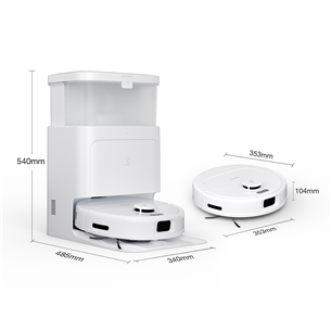 Dulkių siurblys robotas  Ecovacs Deebot N30 Pro Omni, Wet & Dry, baltas   Prekė–DEEBOTN30PRO/438406