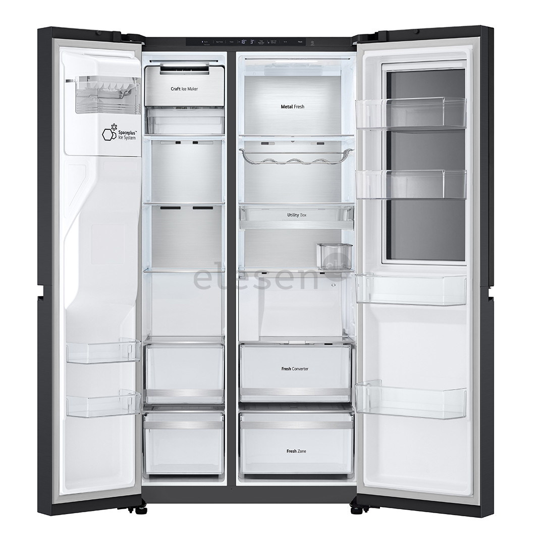 LG, InstaView, 628 L, aukštis 179 cm, SBS, juodas - Šaldytuvas