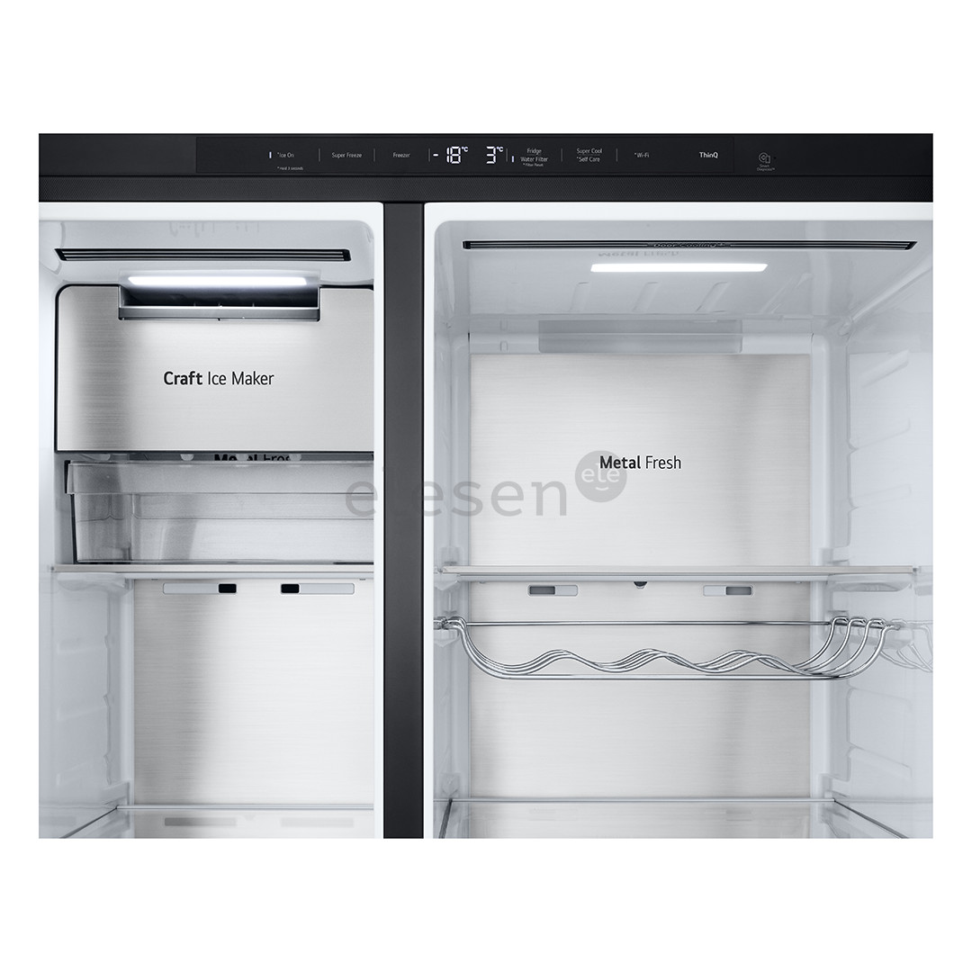 LG, InstaView, 628 L, aukštis 179 cm, SBS, juodas - Šaldytuvas