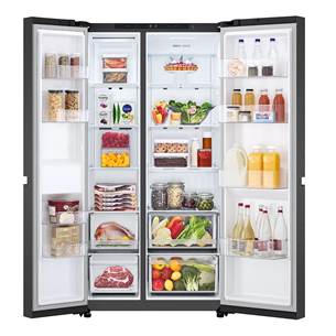 Šaldytuvas  LG, NoFrost, 664 L, aukštis 179 cm, juodas   Prekė-GSBC40EPPE.AEPQEUR