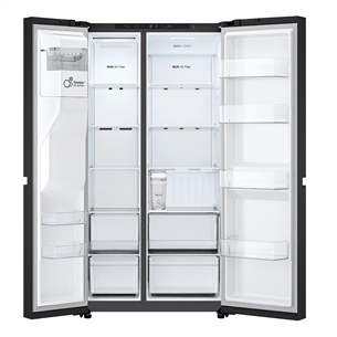 SBS šaldytuvas  LG, Water & Ice Dispenser, 641 l, aukštis 179 cm, juodas   Prekė-GSLC41EPPE.AEPQEUR