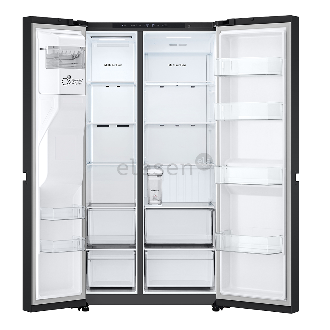 SBS šaldytuvas  LG, Water & Ice Dispenser, 641 l, aukštis 179 cm, juodas   Prekė-GSLC41EPPE.AEPQEUR