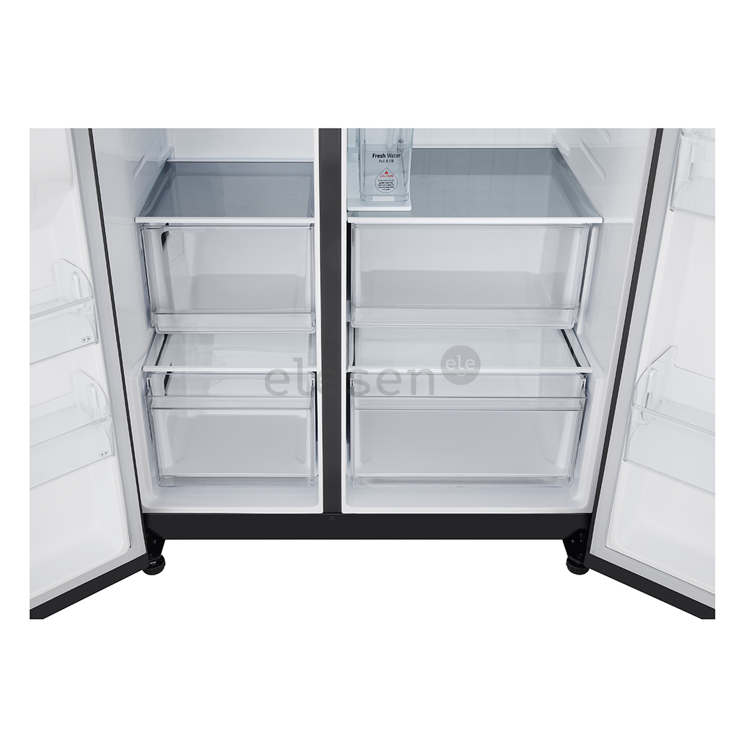 SBS šaldytuvas  LG, Water & Ice Dispenser, 641 l, aukštis 179 cm, juodas   Prekė-GSLC41EPPE.AEPQEUR