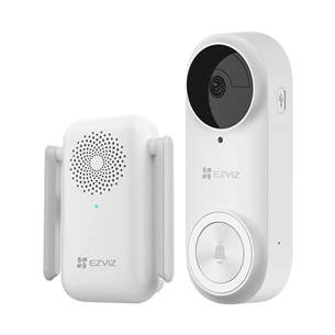 Išmanusis durų skambutis su kamera  EZVIZ DB2 Pro, 2K, maitinamas baterijomis, baltas   Prekė–CS-DB2-5MP CS-DB2-5MP