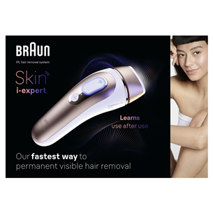 Fotoepiliatorius  Braun IPL Skin i-Expert Pro 7 PL7147, baltas/auksinis