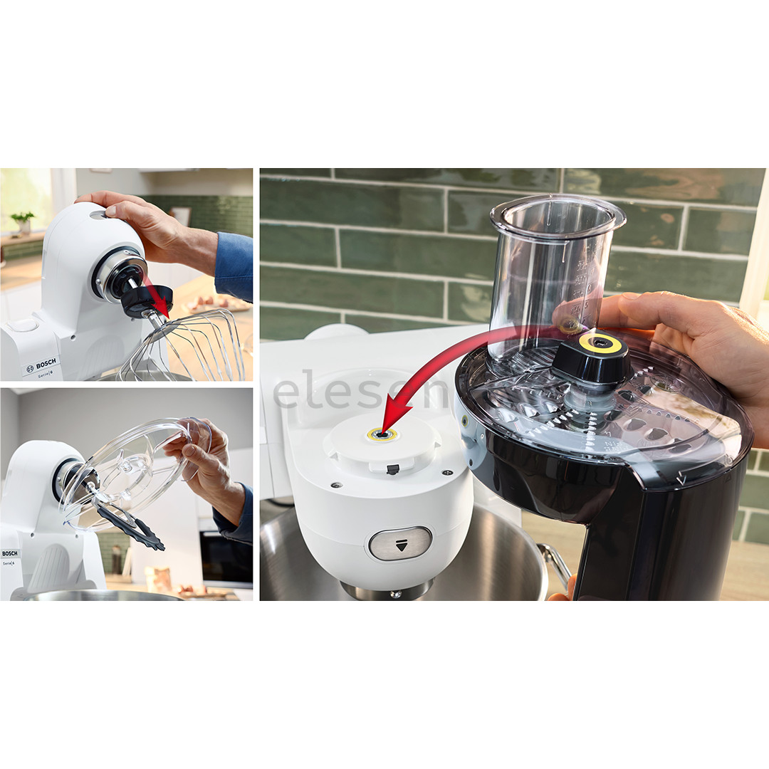 Virtuvinis kombainas Bosch, Series 6, 1600 W, baltas Prekė-MUMS6EW00