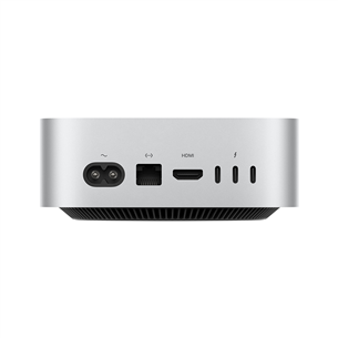Apple Mac Mini (2024) M4 10C/10C, 16 ГБ, 256 ГБ, серебристый - Настольный компьютер
