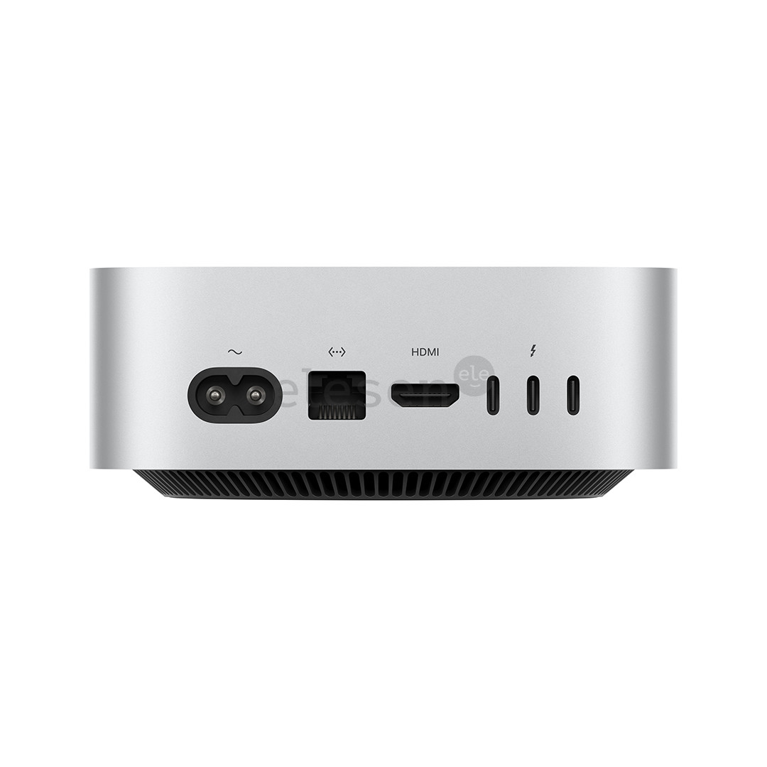 Apple Mac Mini (2024) M4 10C/10C, ​​16 GB, 256 GB, silver – Kompiuteris