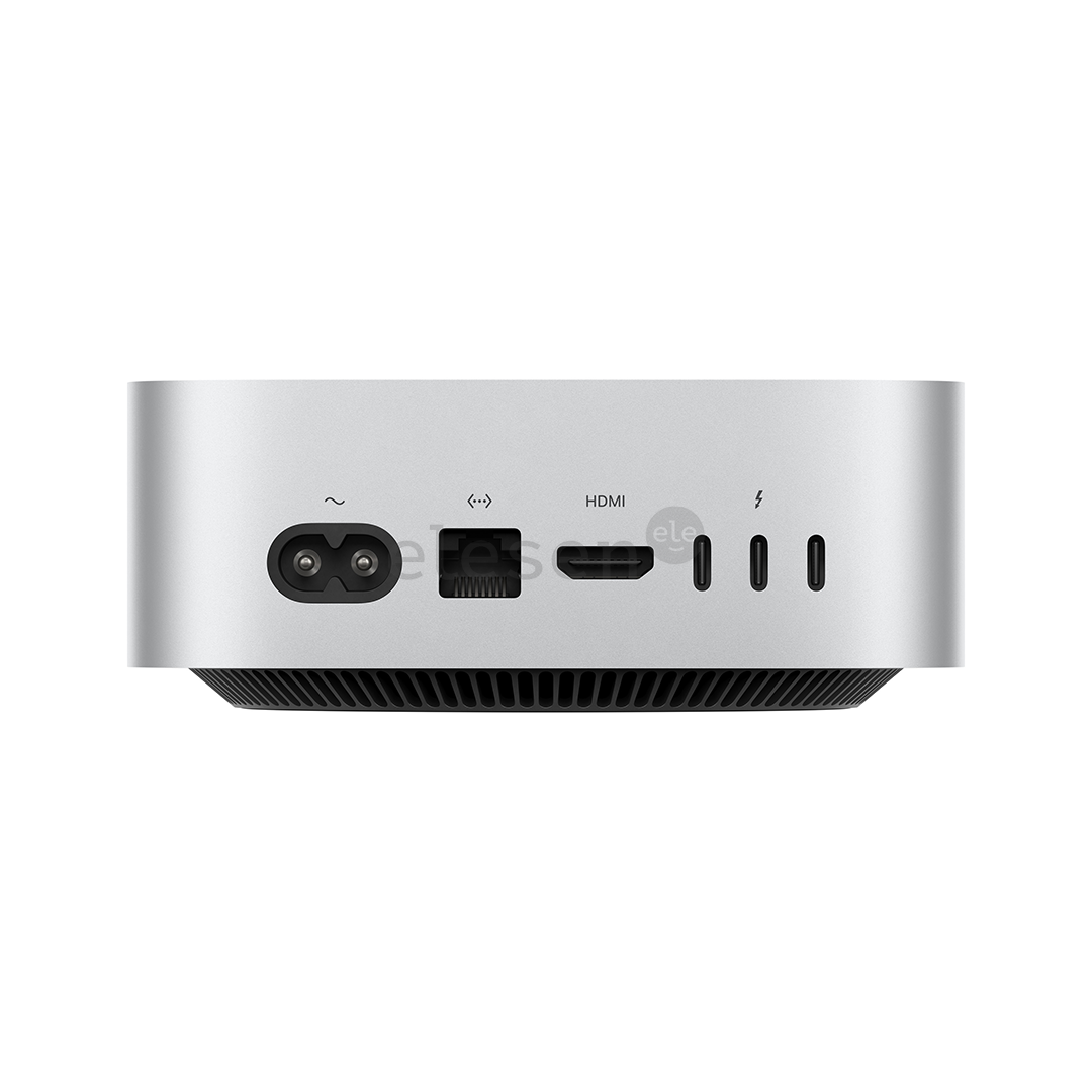 Apple Mac Mini (2024) M4 10C/10C, 16 ГБ, 256 ГБ, серебристый - Настольный компьютер