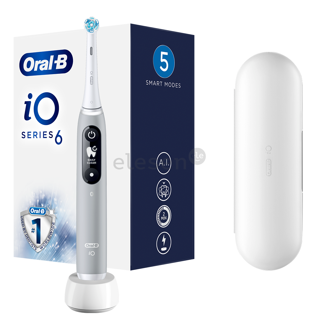 iOM6.1A6.1K Oral-B iO6, pilkas – Elektrinis dantų šepetėlis