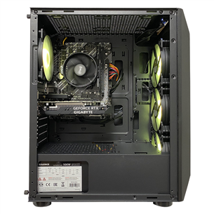Intop Gaming ER607146, Ryzen 5, 16 GB, 512 GB, RTX3050, juodas – Stacionarus kompiuteris