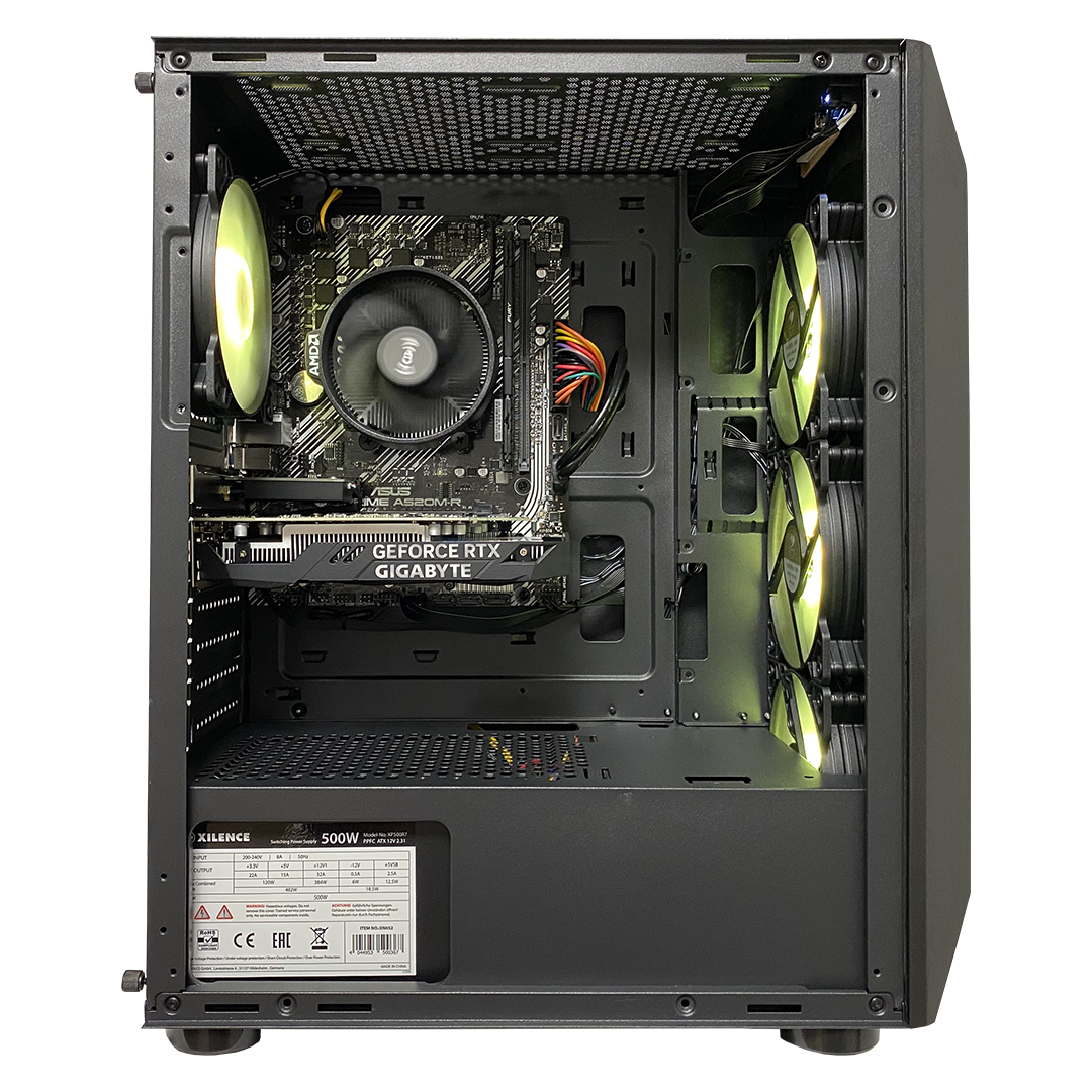 Intop Gaming ER607146, Ryzen 5, 16 GB, 512 GB, RTX3050, juodas – Stacionarus kompiuteris