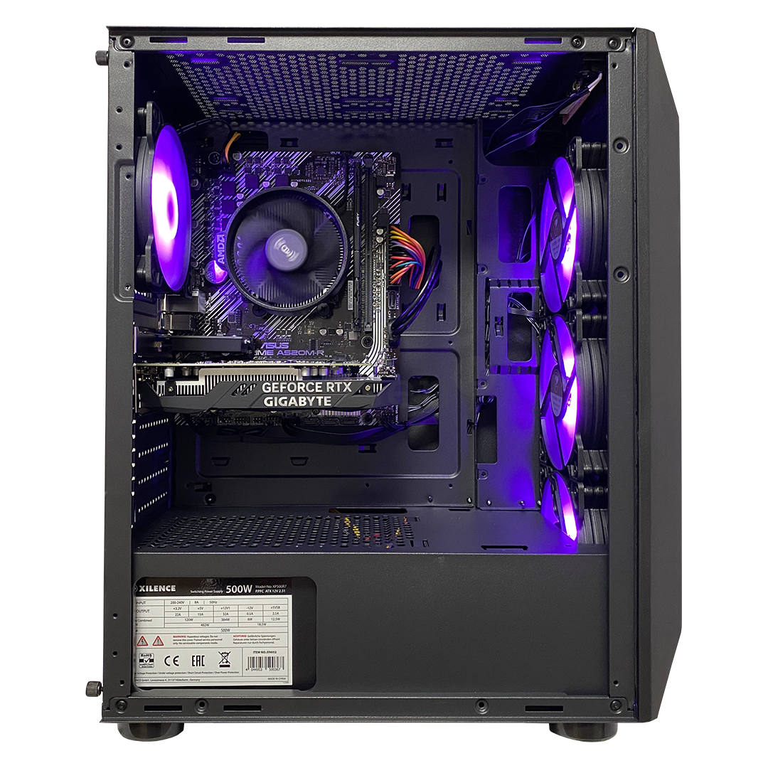 Intop Gaming ER607146, Ryzen 5, 16 GB, 512 GB, RTX3050, juodas – Stacionarus kompiuteris