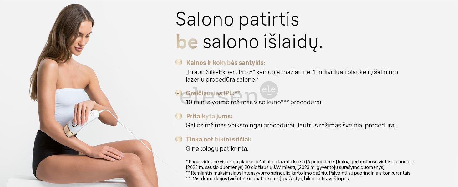 Braun Silk-expert Pro 5, white/golden - IPL Hair removal