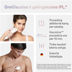 Fotoepiliatorius  Braun IPL Skin i-Expert Pro 7 PL7147, baltas/auksinis