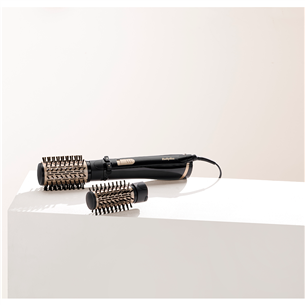 BaByliss Big Hair Dual 1000, 1000 W, juodos/aukso spalvos - Plaukų formavimo šukos