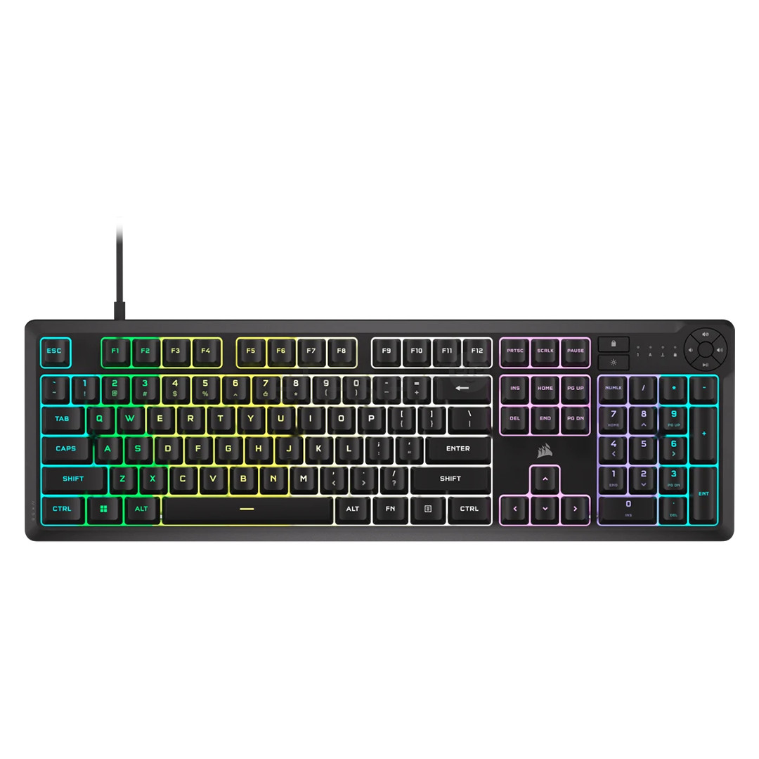 Corsair K55 Core RGB, ENG, juoda - Klaviatūra