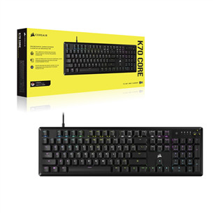 Corsair K70 Core RGB, ENG, juoda - Klaviatūra