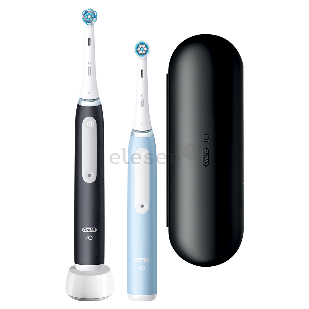 Braun Oral-B iOG3d.2i6.2K Oral-B iO3, Duo Pack Edition, juodas/mėlynas – Elektrinių dantų šepetėlių rinkinys
