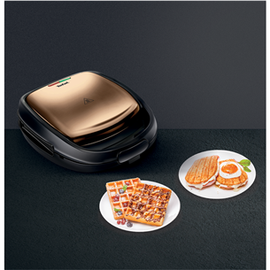 Tefal Snack Time Coppertinto, 700 Вт, медный - Прибор для приготовления бутербродов и вафель