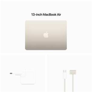Apple MacBook Air 13'' (2024), M3 8C/10C, 24 GB, 512 GB, RUS, starlight - Notebook Item - MC8P4RU/A