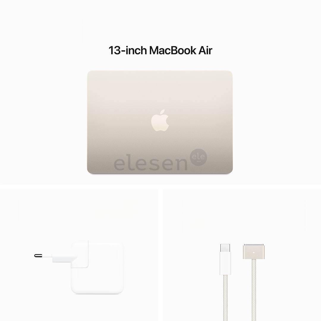 Apple MacBook Air 13'' (2024), M3 8C/10C, 24 GB, 512 GB, RUS, starlight - Notebook Item - MC8P4RU/A