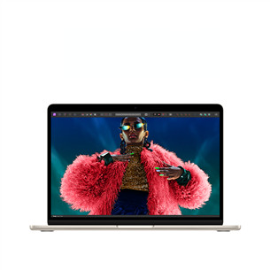 Apple MacBook Air 13'' (2024), M3 8C/8C, 16 GB, 256 GB, SWE, starlight - Nešiojamas kompiuteris
