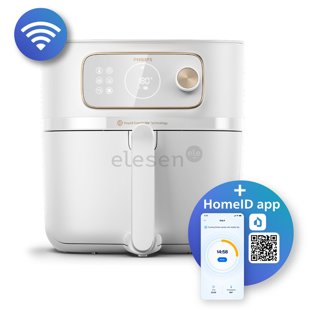 Philips, Airfryer Combi XXL Connected, 8,3 l, 2200 W, baltas - Karšto oro gruzdintuvė + garinimo priedas