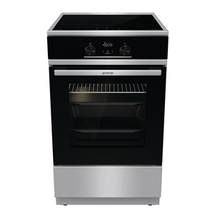 Gorenje, 70 L, plotis 50 cm, inox - Indukcinė viryklė su elektrine orkaite GEITS5C70XPG