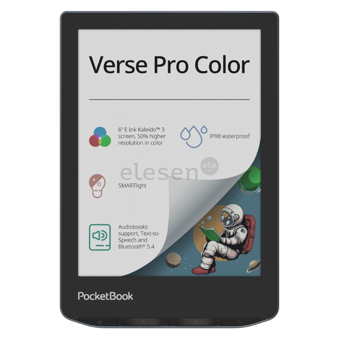 PocketBook Verse Pro Color, 6'', 16 GB, juoda - Elektroninė skaityklė