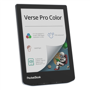PocketBook Verse Pro Color, 6'', 16 GB, juoda - Elektroninė skaityklė