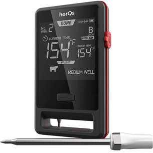 HerQs Pin PRO, juodas - Išmanusis kepimo termometras HERQS005