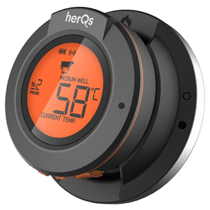 HerQs Dome thermometer, juodas - Išmanusis kepimo termometras HERQS003