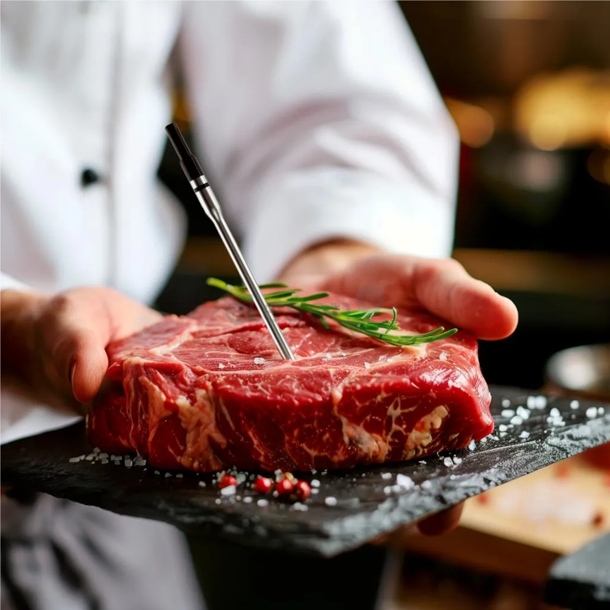 HerQs Double Max, black - Wireless cooking thermometer